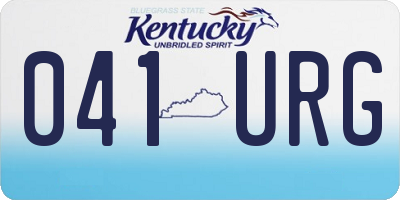 KY license plate 041URG