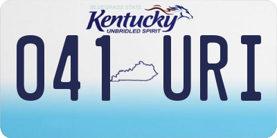 KY license plate 041URI
