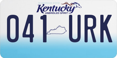 KY license plate 041URK
