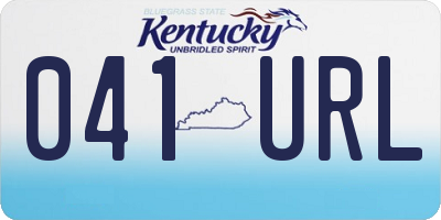 KY license plate 041URL