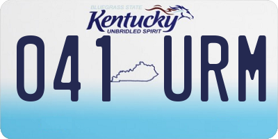 KY license plate 041URM