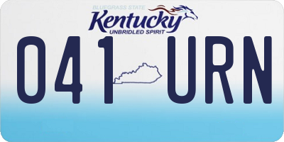 KY license plate 041URN