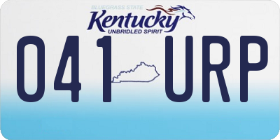 KY license plate 041URP