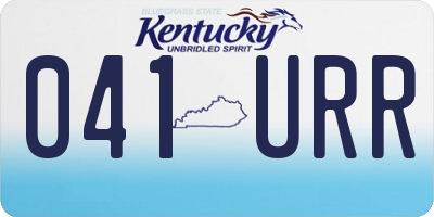 KY license plate 041URR