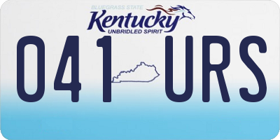 KY license plate 041URS
