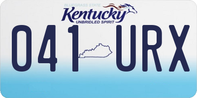 KY license plate 041URX