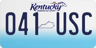 KY license plate 041USC