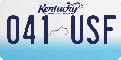 KY license plate 041USF