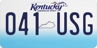 KY license plate 041USG