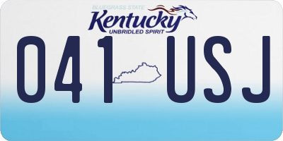 KY license plate 041USJ