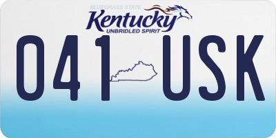 KY license plate 041USK