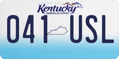 KY license plate 041USL