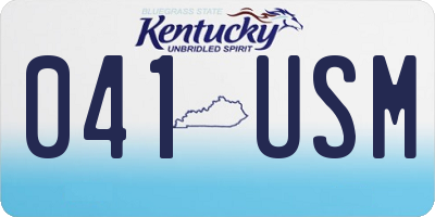 KY license plate 041USM