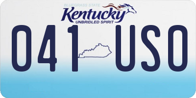 KY license plate 041USO
