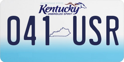 KY license plate 041USR