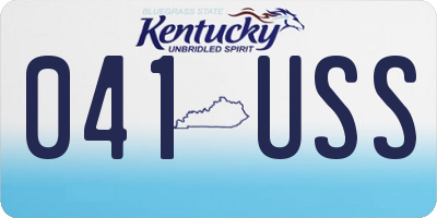 KY license plate 041USS