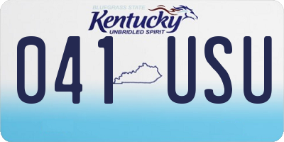KY license plate 041USU