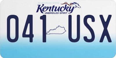 KY license plate 041USX