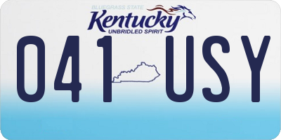 KY license plate 041USY
