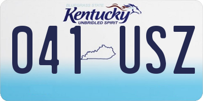 KY license plate 041USZ