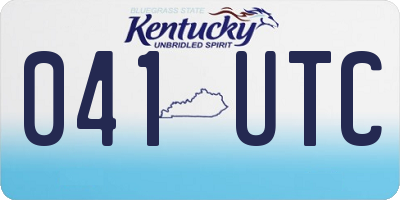 KY license plate 041UTC
