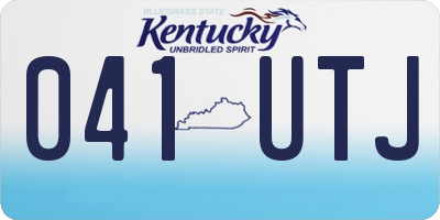KY license plate 041UTJ