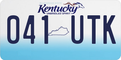 KY license plate 041UTK