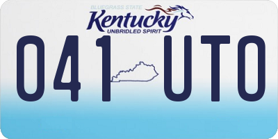 KY license plate 041UTO