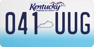 KY license plate 041UUG