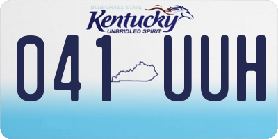 KY license plate 041UUH