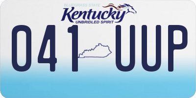 KY license plate 041UUP