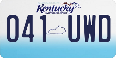 KY license plate 041UWD