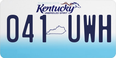 KY license plate 041UWH