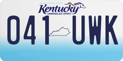 KY license plate 041UWK