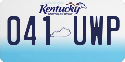 KY license plate 041UWP