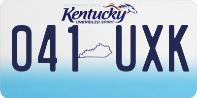 KY license plate 041UXK