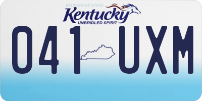 KY license plate 041UXM