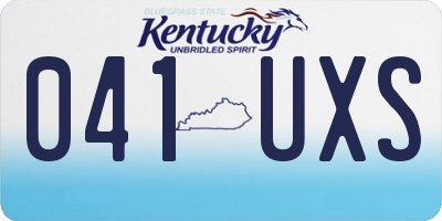 KY license plate 041UXS
