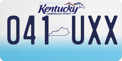 KY license plate 041UXX