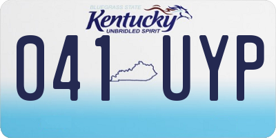 KY license plate 041UYP
