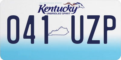 KY license plate 041UZP