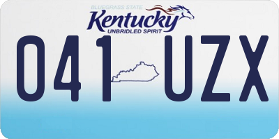 KY license plate 041UZX