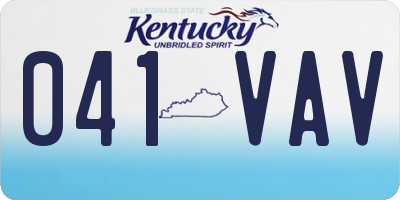 KY license plate 041VAV