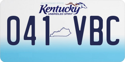 KY license plate 041VBC