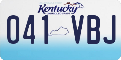 KY license plate 041VBJ