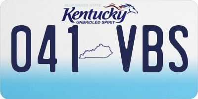 KY license plate 041VBS
