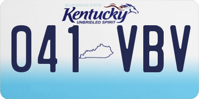 KY license plate 041VBV
