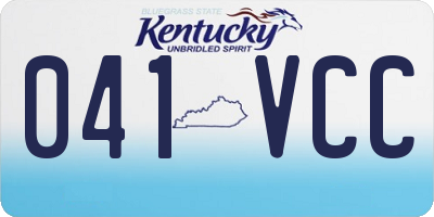KY license plate 041VCC