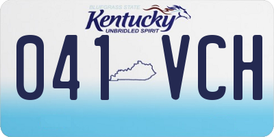 KY license plate 041VCH