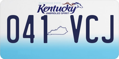 KY license plate 041VCJ